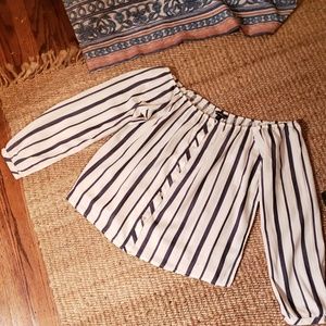 Striped Off The Shoulder Top